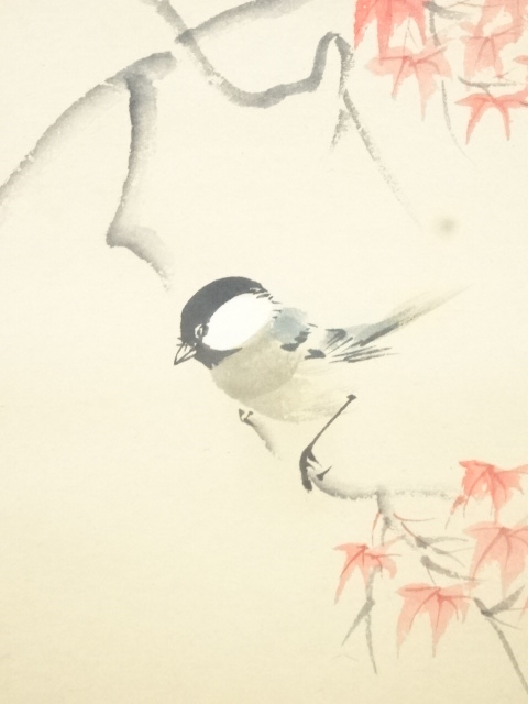 道具 ] - 道具 前大徳須賀玄道筆 紅葉画賛 肉筆紙本掛軸 | ネット